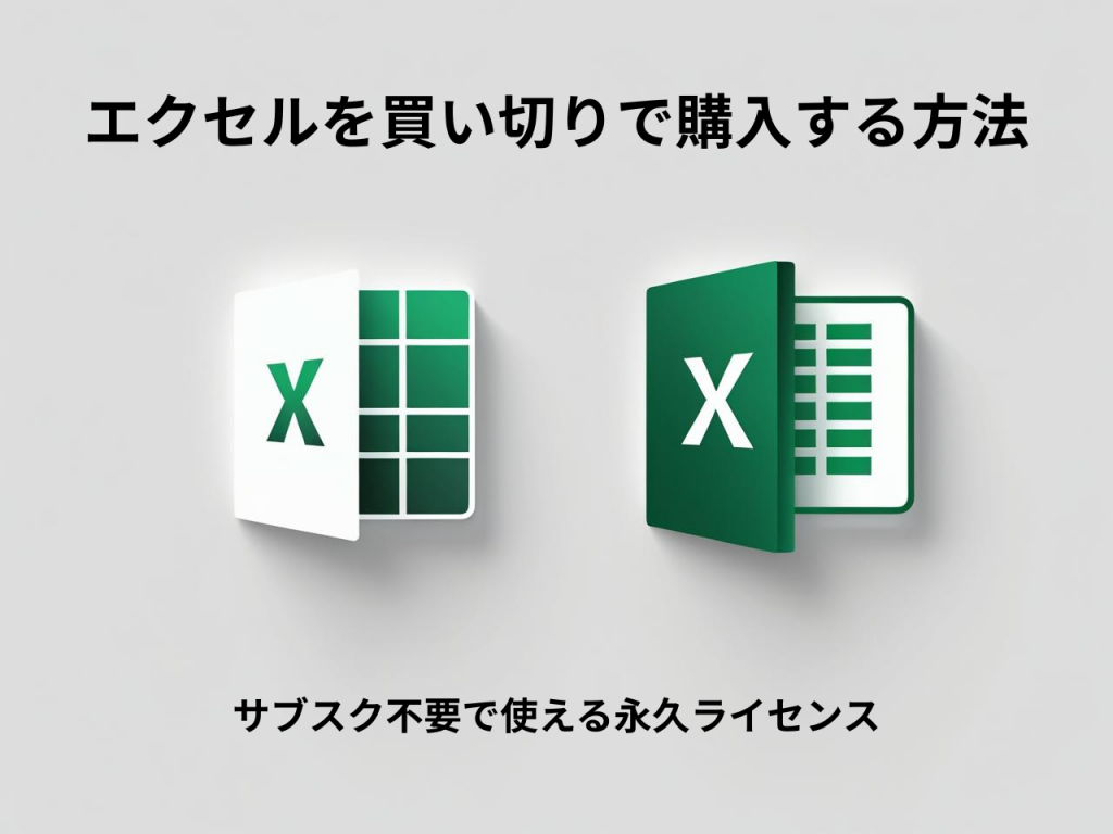 エクセルを買い切りで購入する方法|サブスク不要の永久ライセンス